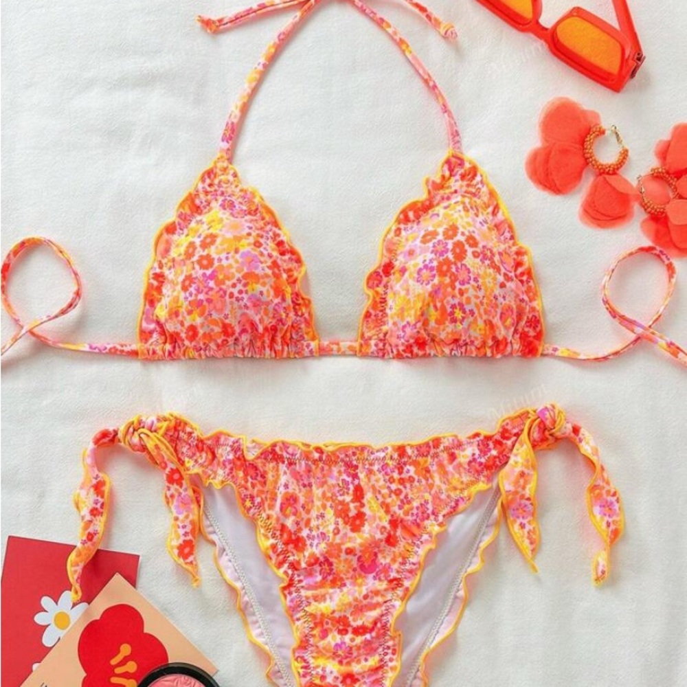 SHEIN Colorful Floral Bikini Set